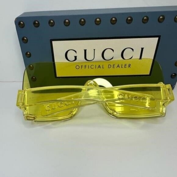 New Season Gucci Eyewear Mask-shaped frame sunglasses - Picture 13 of 14